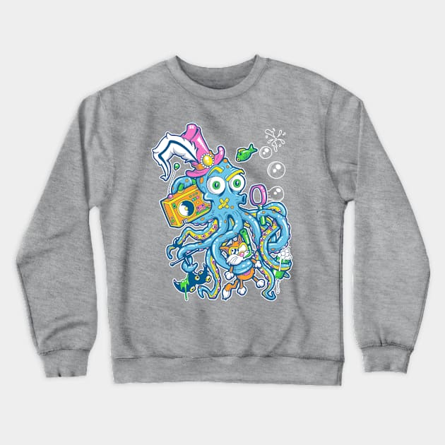 Bubbles Tenticool Crewneck Sweatshirt by JakGibberish